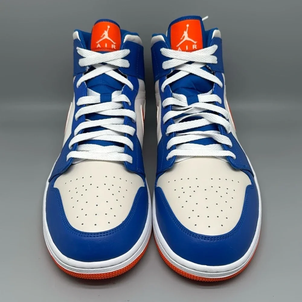 Air Jordan 1 Mid Game Royal‎ Rush Orange FD1029-400 Men's Sz 18